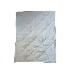 Pair DKNY white quilted standard pillow shams polyester 20"X26" contemporary